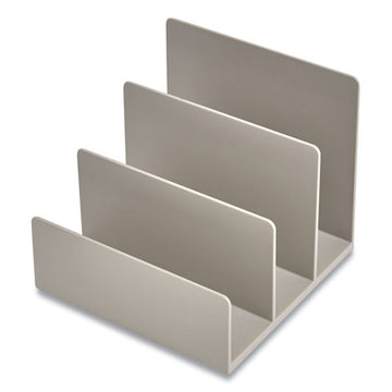 TRU RED™ Plastic Incline Mail Sorter, 3 Sections, Letter Size Files, 6.3 X 6.3 X 5.5, Gray freeshipping - TVN Wholesale